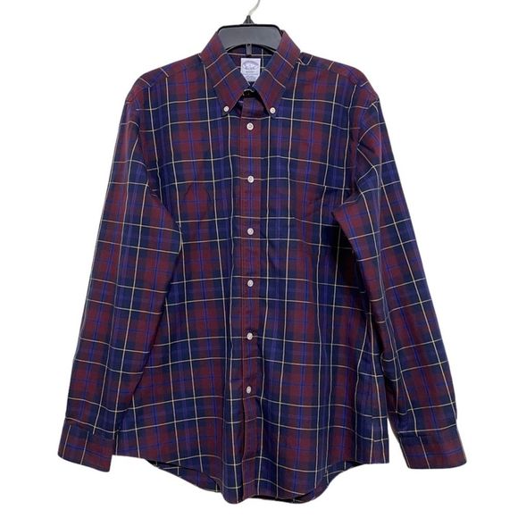 Brooks Brothers Other - Brooks Brothers Supima Cotton Regent Button Down Shirt Tartan Plaid size L